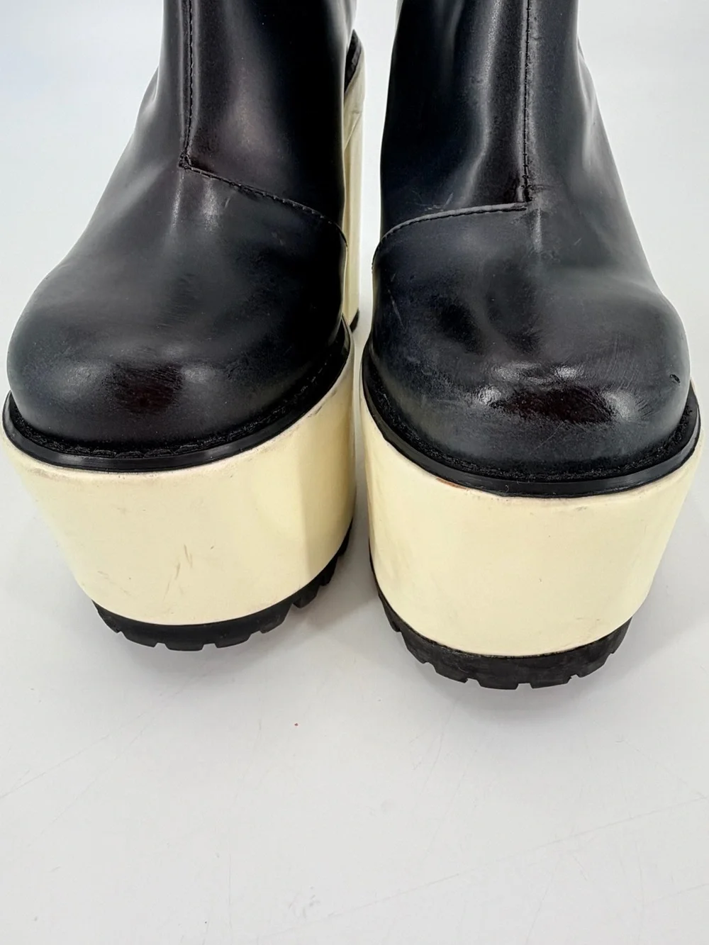 Current Mood Glow In The Dark Chunky Platform Rave Heels Lava Boots 7 FLAWS
